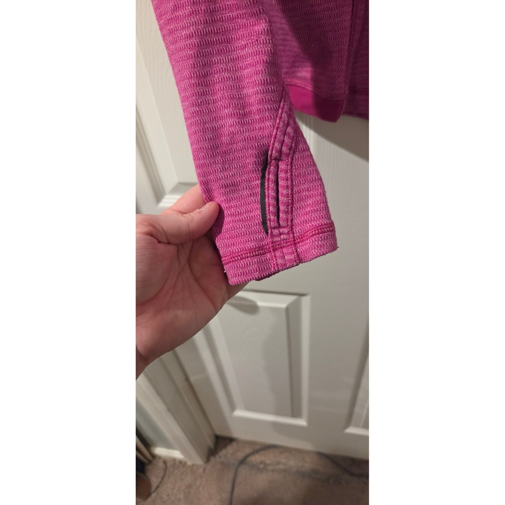 Lululemon Base Runner Long Sleeve 8 Mini Check Pique Raspberry Rulu Run - Picture 2 of 6